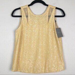 7 For All Mankind Sequin Mesh Tank Top Sz XS